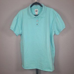 New York Laundry Men's Aqua Cotton Polo Shirt